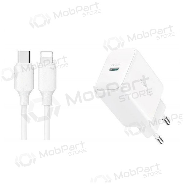 Laddare Joyroom JR-TCF20 USB-C PD20W + USB-C to Lightning cable 1.0m vit