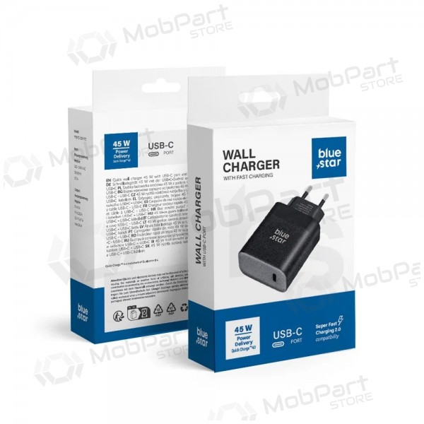 Nätladdare Blue Star TFB-TC-45W 45 W USB-C svart