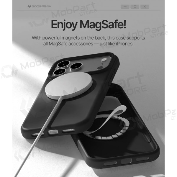 Apple iPhone 17 Pro, 18 Pro fodral Mercury "Pure Magsafe Silicon Case" (röd)