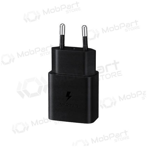 Laddare original Samsung EP-T1510XBEGEU 15W + kabel Type-C 1m förpackningen innehåller svart