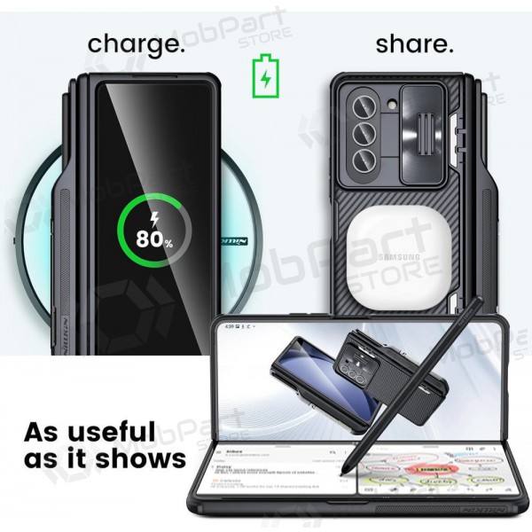 Samsung Galaxy Z Fold4 mobilskal „Nillkin CamShield Pro“ (svart) Samsung Galaxy Z Fold4 mobilskal „Nillkin CamShield Pro“ (svart)
