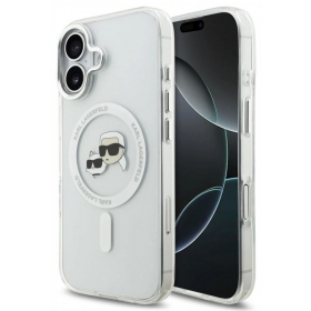 Apple iPhone 17 fodral - Karl Lagerfeld IML K&CH Heads Metal Frame MagSafe (transparent)