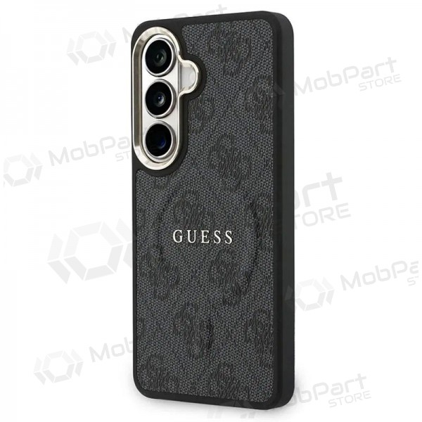 Samsung Galaxy S26 fodral - Guess PU Leather 4G Gold Frame Magnetic (svart)