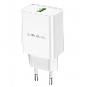 Laddare Borofone BN5 QC 3.0 18W (vit)