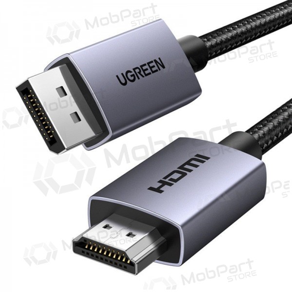 HDMI-kabel Ugreen DP125 DisplayPort till HDMI 2 m 4K 30 Hz svart