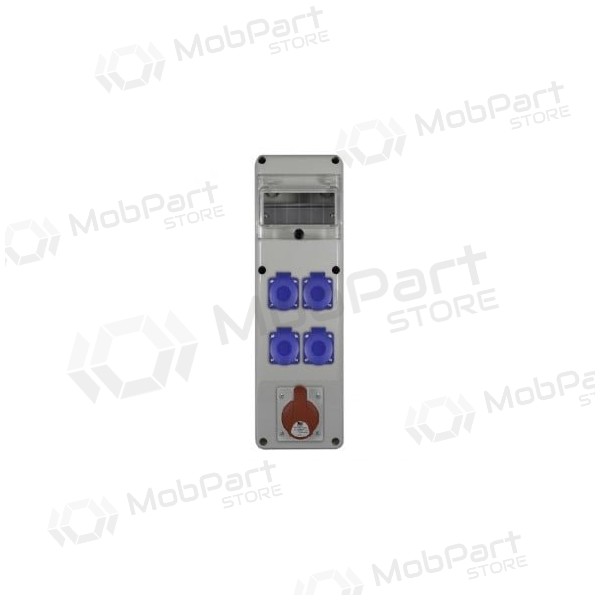 PawBol R-BOX B.SLIM-6S-28-S plastikinis skydelismed lizdais (4x16A/230V, 1x5P16A)