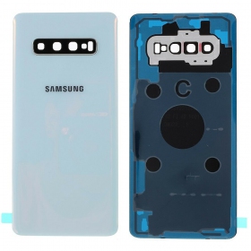 Samsung G975 Galaxy S10 Plus baksida / batterilucka vit (Prism White) (begagnad grade A, original)