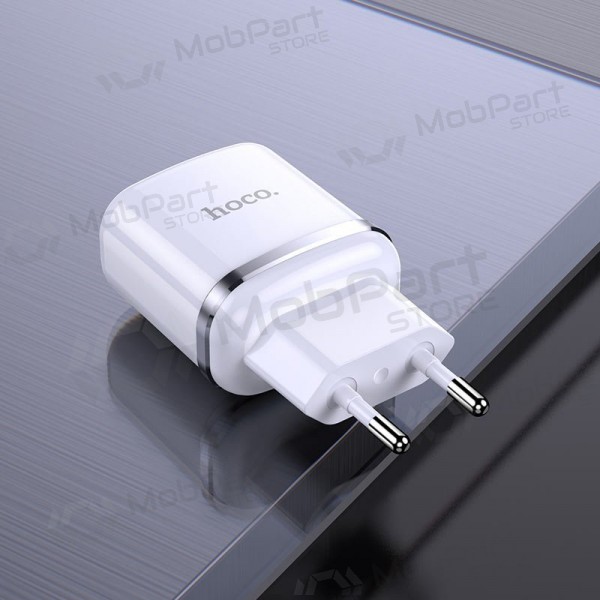 Laddare Hoco N4 med 2 USB-portar (2.4A) (vit)