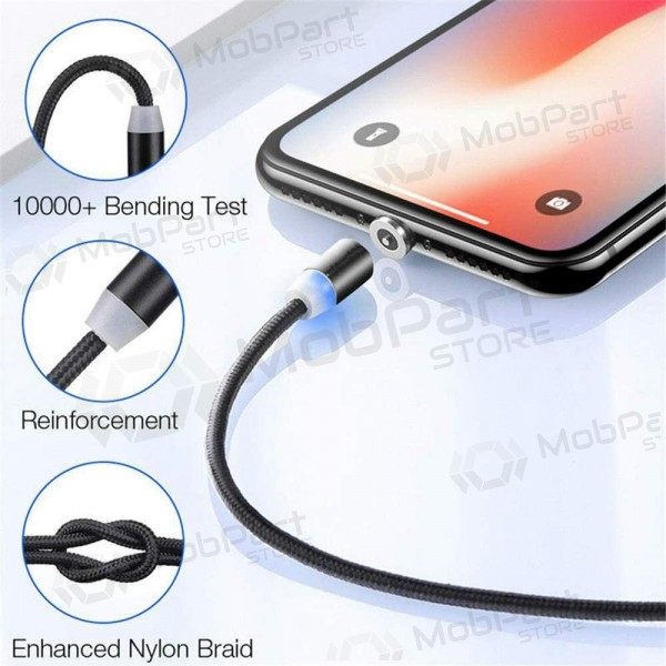 USB kabel Magnetic Type-C 1.0m (svart)