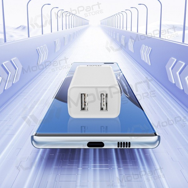 Laddare Awei C15-EU 2xUSB-A 10W vit