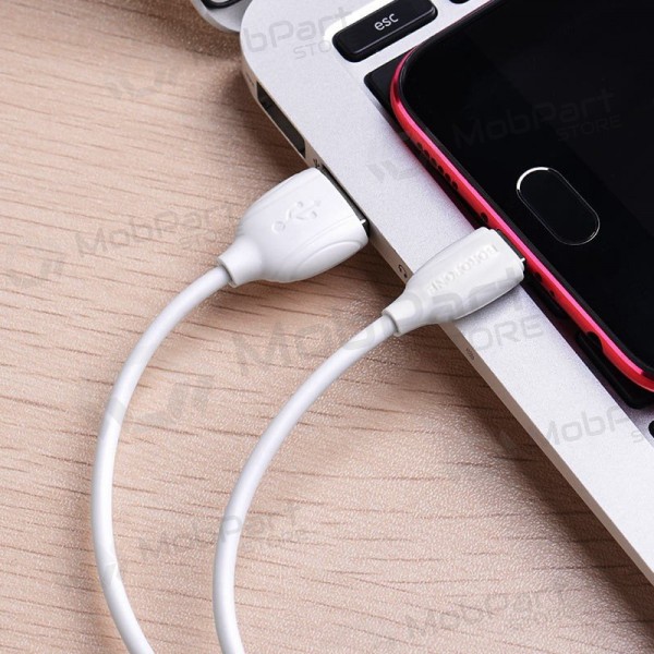 USB kabel Borofone BX19 USB-A to MicroUSB 1.0m vit