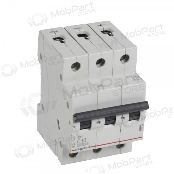 Automatsäkring MCB RX3 Legrand 419233 (10A, 3P, 230V, 6kA)