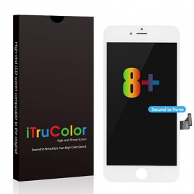 Apple iPhone 8 Plus skärm (vit) (Premium)