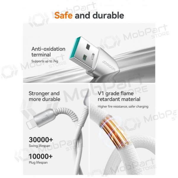 USB kabel Joyroom S-A51 USB-A to Lightning 3A 1.2m grå