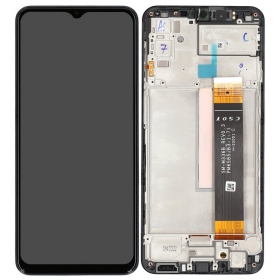 Samsung Galaxy M23 skärm (svart) (med ram) (original)