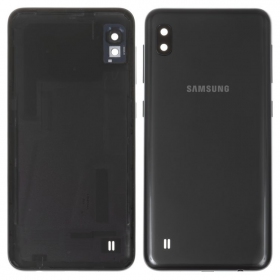 Samsung A105 Galaxy A10 2019 baksida / batterilucka (svart) (begagnad grade C, original)