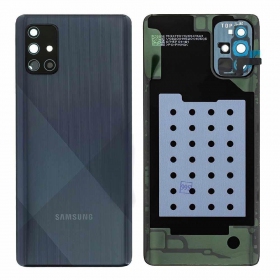 Samsung A715 Galaxy A71 2020 baksida / batterilucka svart (Prism Crush Black) (begagnad grade B, original)