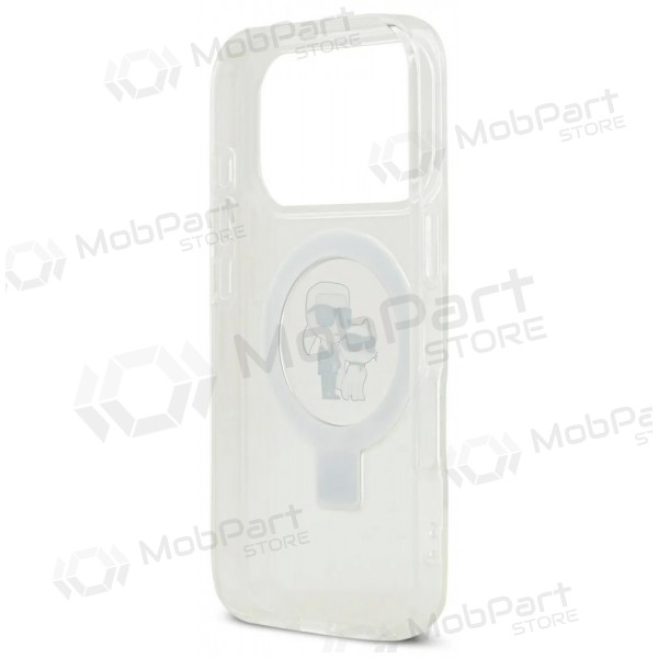 Apple iPhone 17 Pro Max fodral - Karl Lagerfeld Ringstand Karl and Choupette MagSafe (transparent)