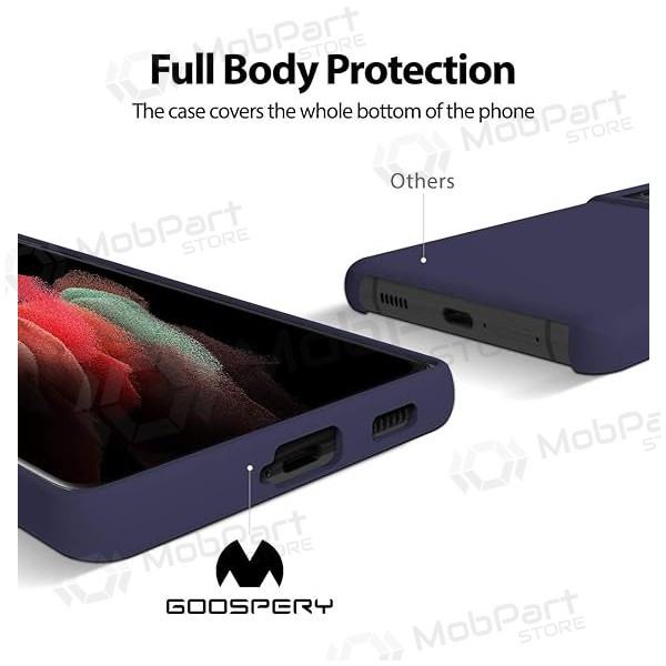 Samsung A226 Galaxy A22 5G fodral Mercury Goospery "Silicone Case" (mörkblå) Samsung A226 Galaxy A22 5G fodral Mercury Goospery "Silicone Case" (mörkblå)