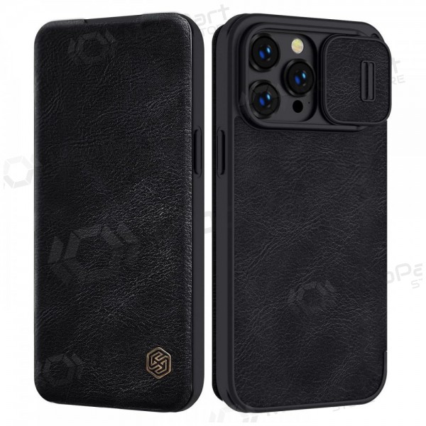 Apple iPhone 14 Pro fodral „Nillkin Leather“ (svart) Apple iPhone 14 Pro fodral „Nillkin Leather“ (svart)