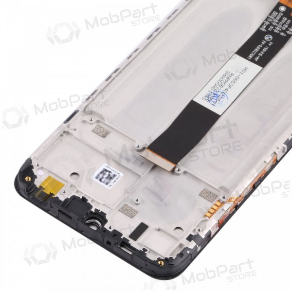 Xiaomi Redmi 9AT skärm (svart) (med ram) (service pack) (original)