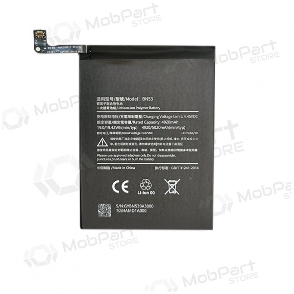 XIAOMI Redmi Note 9 Pro Max batteri (5020mAh)
