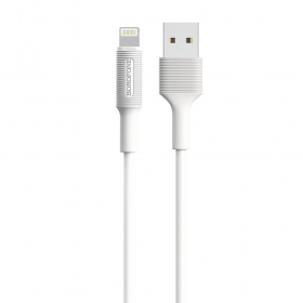 USB kabel Borofone BX1 Lightning 1.0m (vit)