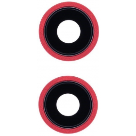 Apple iPhone 13 kamera lins (2st) (röd) (med ram)