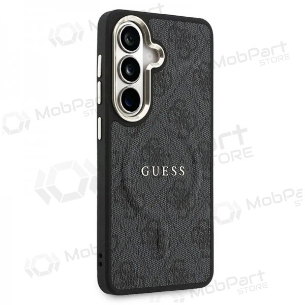 Samsung Galaxy S26 fodral - Guess PU Leather 4G Gold Frame Magnetic (svart)