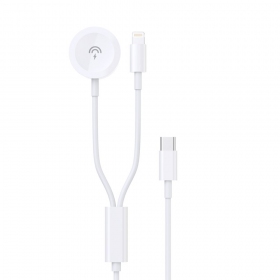 USB-C-kabel Dudao A12MAX-2in1 USB-C till iWatch / Lightning 1.2 m
