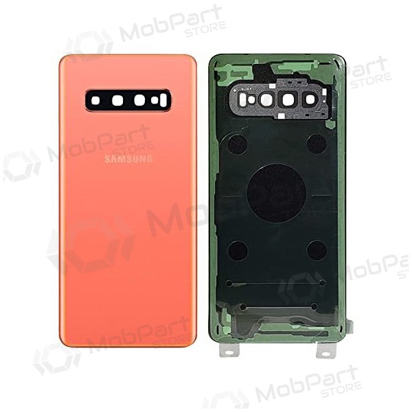 Samsung G973 Galaxy S10 baksida / batterilucka rosa (Flamingo Pink) (begagnad grade C, original) Samsung G973 Galaxy S10 baksida / batterilucka rosa (Flamingo Pink) (begagnad grade C, original)