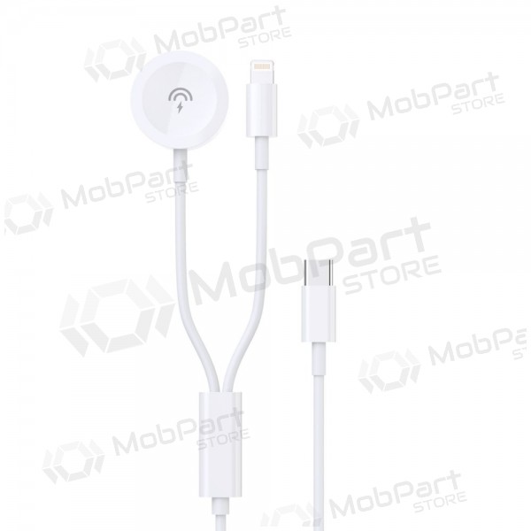 USB-C-kabel Dudao A12MAX-2in1 USB-C till iWatch / Lightning 1.2 m