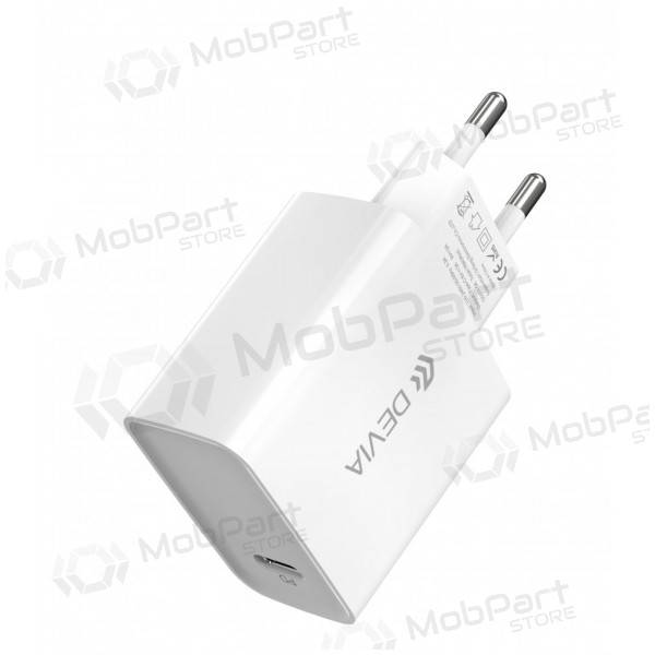 Laddare Devia Smart PD Quick Charge + MFI Type-C-Lightning (vit)