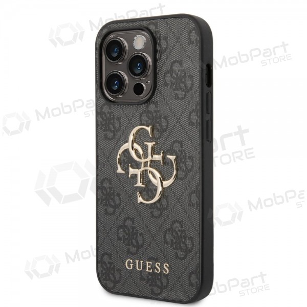 Apple iPhone 14 Pro fodral - Guess PU 4G Metal Logo (grå)