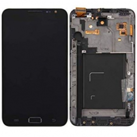 Samsung N7000 Galaxy Note skärm (svart) (med ram) (service pack) (original)