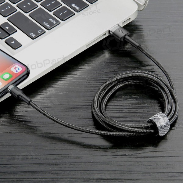 USB kabel Baseus Cafule USB-A to Lightning 2.4A 1.0m grå-svart CALKLF-BG1