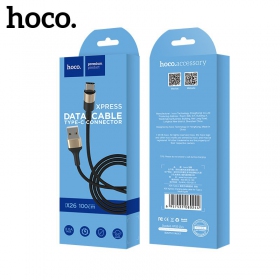 USB kabel Hoco X26 Type-C 1.0m (svart / guld)