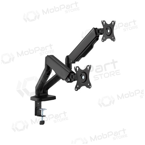 Dviejų 17”-32” monitorių spyruoklinis laikiklis, svart