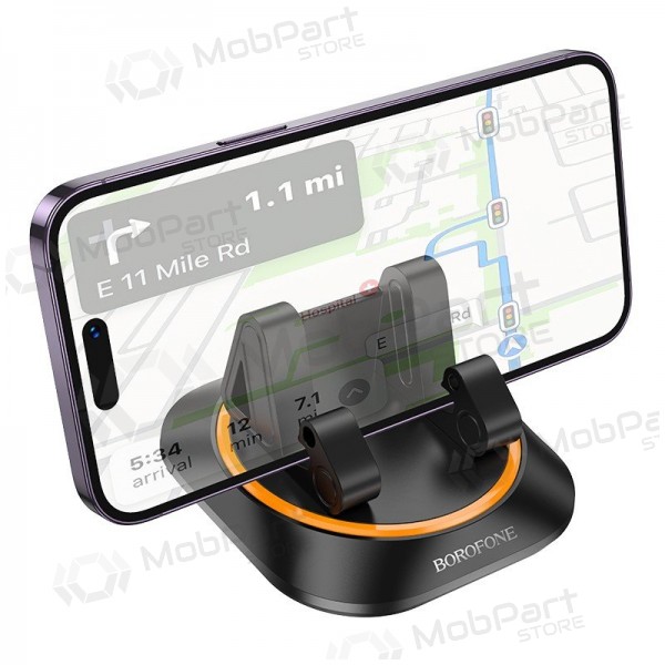 Universal bilhållare Borofone BH116 (dashboard) svart