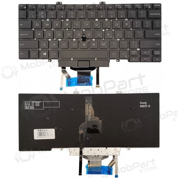 Tangentbord DELL Latitude 5400,med „trackpoint“ Tangentbord DELL Latitude 5400,med „trackpoint“