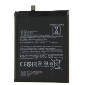 Xiaomi Redmi Mi A2 / Mi 6X batteri / ackumulator (BN36) (3010mAh)