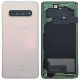Samsung G973 Galaxy S10 baksida / batterilucka vit (Prism White) (begagnad grade A, original)