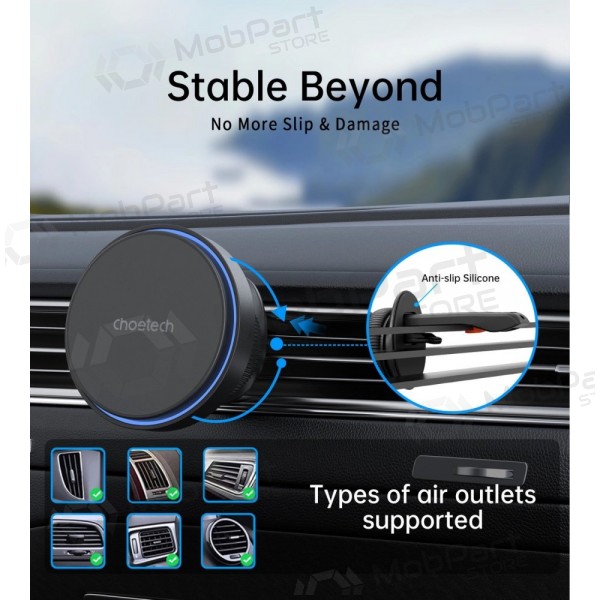 Automobilinis laikiklis-laddare Choetech T205-F MagSafe 15W svart