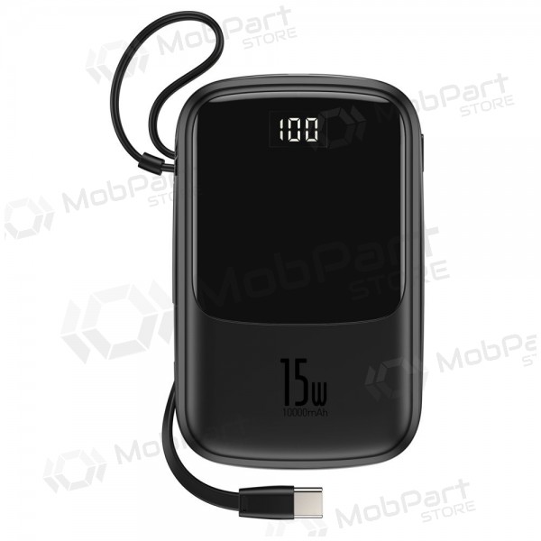 Powerbank Power Bank Baseus Q Pow With Type-C Cable 10000mAh svart PPQD-A01