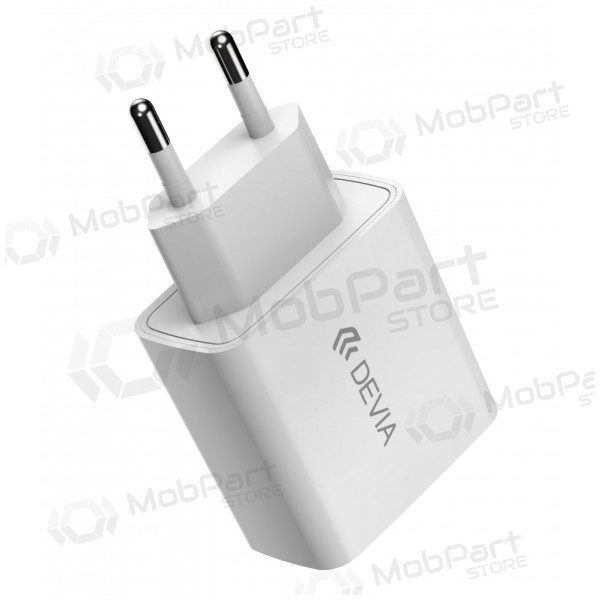 Laddare Devia Smart PD Quick Charge + MFI Type-C-Lightning (vit)