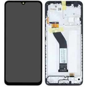 Xiaomi Redmi 14C 4G, Poco C75 skärm (svart) (med ram) (Premium)