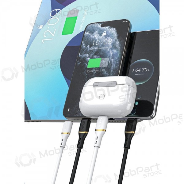 USB-C-kabel Dudao L25C USB-C till USB-C 1 m 60 W svart