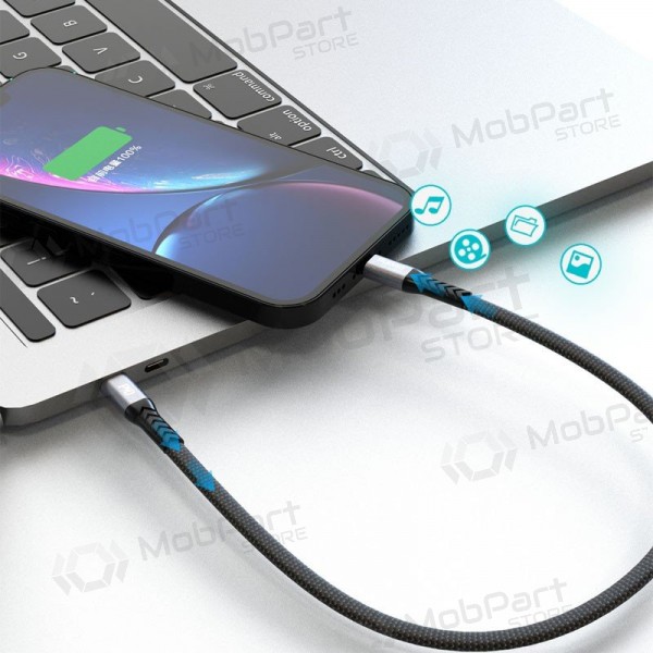 Lightning-kabel Dudao L10P USB-C till Lightning 0.23 m 20 W svart