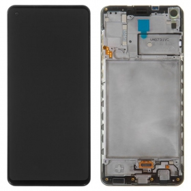 Samsung A217F Galaxy A21s skärm (svart) (med ram) (service pack) (original)