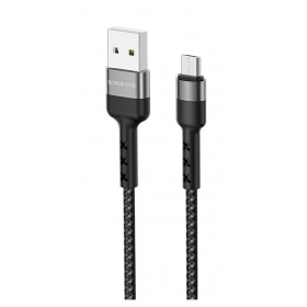 USB kabel Borofone BX34 microUSB 1.0m (svart)